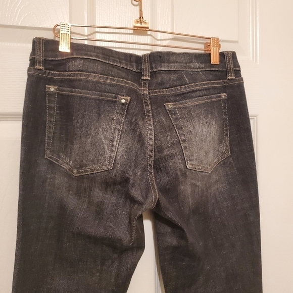 White House Black Market Rhinestone Noir Jeans Size 2 - Picture 5 of 8
